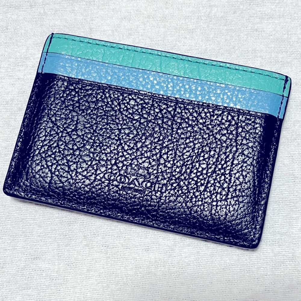 Coach card wallet, navy
